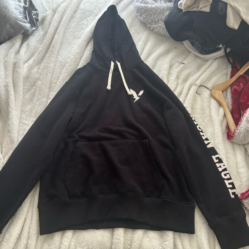 Black Hoodie with White Logo